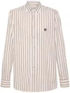 Etro Pegaso-motif Striped Shirt In 白色