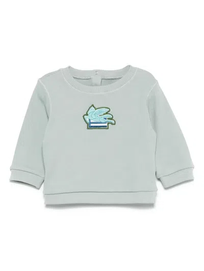 Etro Babies' Pegaso-motif Sweatshirt In Green
