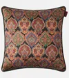 Etro Pegaso Paisley Cotton Cushion In Brown