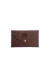 Etro Logo-embroidered Paisley Clutch In Brown