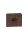 Etro Pagaso-motif Printed Bi-fold Wallet In Brown