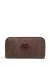 Etro Pegaso Paisley Wallet In Red