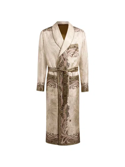 Etro Pegaso Paisley-print Coat In Nude