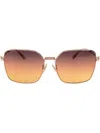 Etro Pegaso-plaque Sunglasses In Ddb Gold Copper