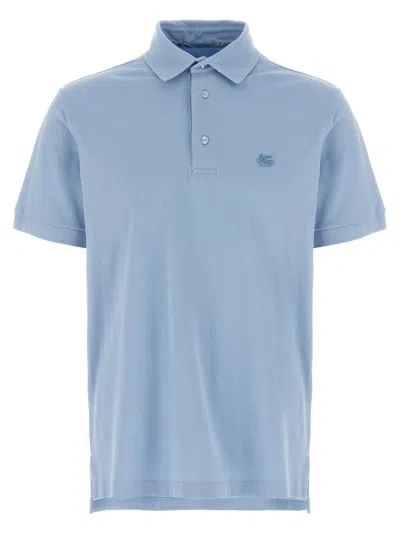 Etro 'pegaso' Polo Shirt In Black