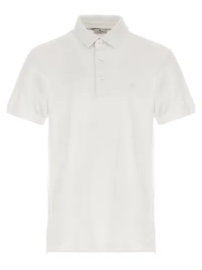 Etro 'pegaso' Polo Shirt In White