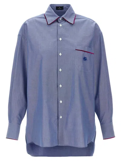 Etro Pegaso Shirt And Blouse Light Blue In B0037
