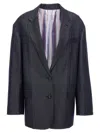 Etro Pegasus Buttoned Over Jacket In Blue