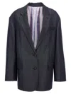 Etro Women's Pegasus Buttoned Over Jacket In Blue