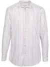 Etro Pegaso Embroidered Striped Shirt In 中性色