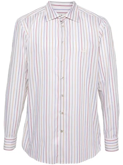 ETRO PEGASO STRIPED COTTON SHIRT