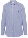 Etro Striped Shirt Button-down Collar In Blue