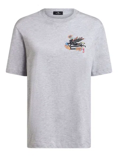 Etro Pegaso Tシャツ In Gray