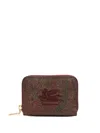 Etro Pegaso Zip-around Wallet In Rot