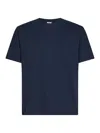 Etro Rome Cotton T-shirt With Embroidered Logo In Blue