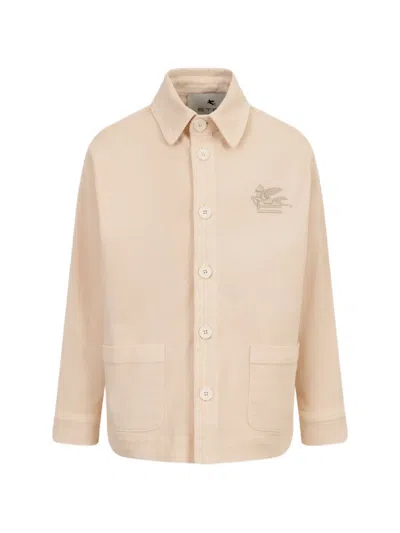 Etro Hemd Mit Pegaso-stickerei In Neutral