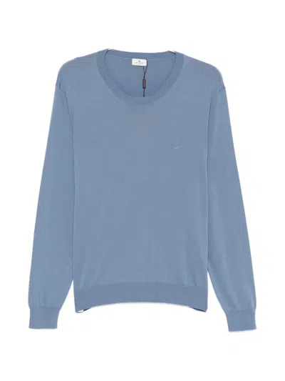 Etro Pegaso-embroidered Sweater In Blue