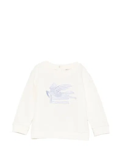 Etro Babies' Pegaso-embroidery Sweatshirt In Neutral