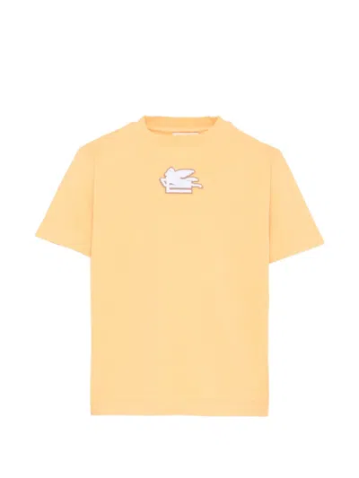 Etro Kids' Pegaso-patch T-shirt In Orange