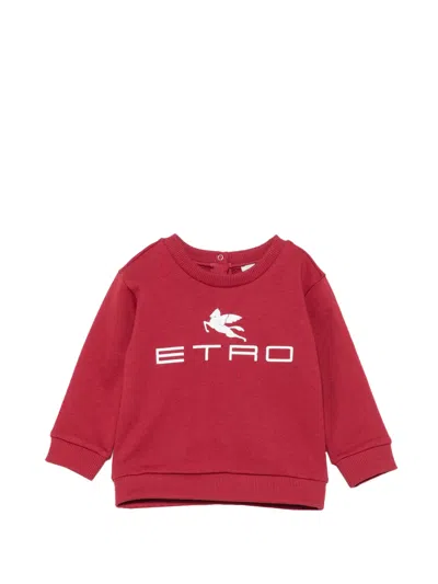Etro Babies' Pegaso-print Sweatshirt In Red