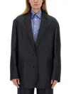 Etro Women's Pegasus Buttoned Over Jacket In Blue