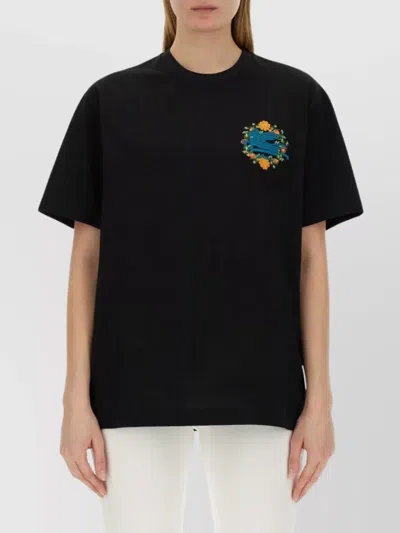 ETRO PEGASUS EMBROIDERED CREW NECK T-SHIRT