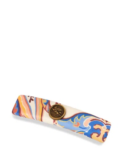 Etro Pegasus Hairclip In Neutral