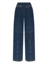 Etro High Waist Wide Leg Denim Trousers In Blue