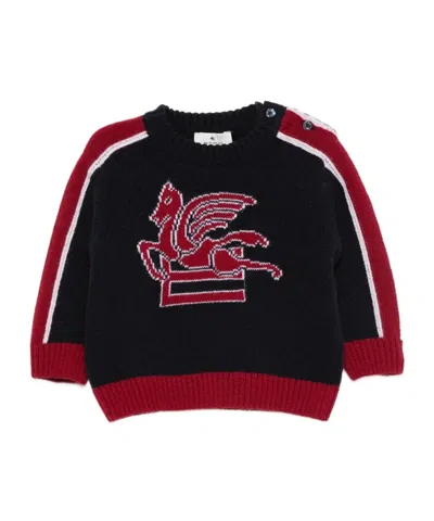 Etro Sweater With Pegasus Motif In Black