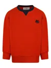 Etro Pegasus Pattern Sweater In Red