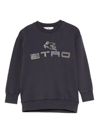Etro Kids' Pegasus-motif Sweatshirt In Blue