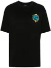 Etro Pegaso Embroidered Crewneck T-shirt In Black