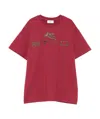 Etro Pegasus-motif T-shirt In Burgundy