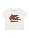 Etro Pegasus Paisley-embellished T-shirt In Neutral