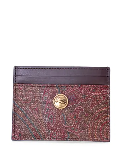 Etro Pegasus Paisley-print Card Holder In Multi