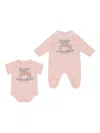Etro Pegasus-print Bodysuit Set In Pink