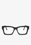 Etro Pegasus Rectangular Glasses In Black