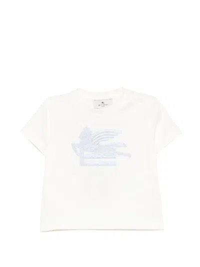 Etro Babies' Pegasus-embroidered T-shirt In Neutral