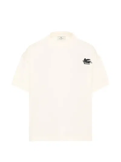 Etro Pegasus-embroidered T-shirt In White