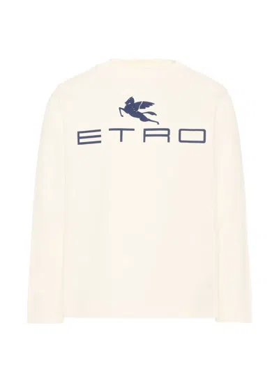 Etro Kids' Pegasus-print Long-sleeve T-shirt In Animal Print