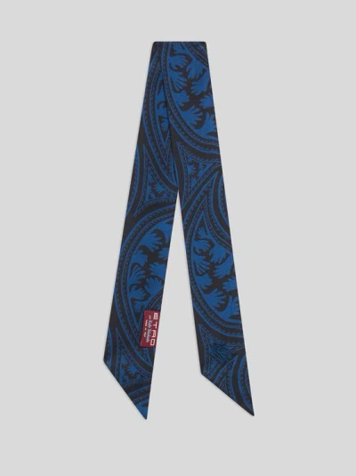Etro Per Kaito Takahashi Silk Paisleyina, Man, Blue In Multi