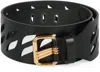 Etro Perforated Buckle Belt In Nero