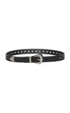 Etro Perforated Leather Belt In Black