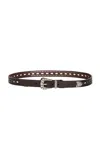 Etro Perforated Leather Belt In Brown
