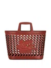 Etro Cut-out Lasered Tote With Top Handle
