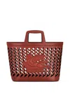 Etro Cut-out Lasered Tote With Top Handle