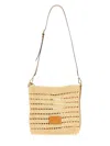 Etro Men Perforated Raffia Shoulder Bag In Nude