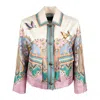 Etro Pink And Ivory Printed Silk Jacket