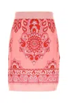 Etro Knit-trimmed Silk Mini Skirt