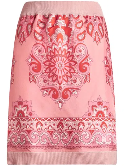 ETRO ETRO PINK COTTON BLEND MINI SKIRT